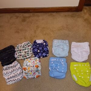 Colorful Reusable Cloth Diapers Set